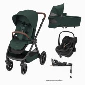 OXFORD PLUS TWILLIC GREEN + PEBBLE SLIDE PRO ONYX BLACK + BASE FAMILY FIX SLIDE PRO