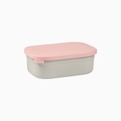 LANCHEIRA INOX COM COMPARTIMENTOS GRIS/ROSA