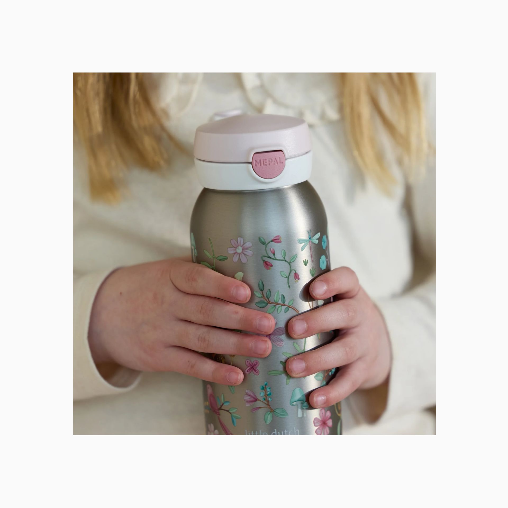 GARRAFA DE AÇO INOXIDÁVEL FLIP CAP 600ML - FAIRY WONDERS