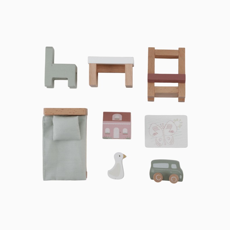 SET ACESS�RIOS PARA QUARTO DE CASA DE BONECAS