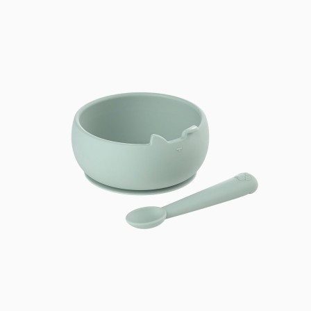 CONJUNTO DE TIGELA E COLHER DE SILICONE - Image product