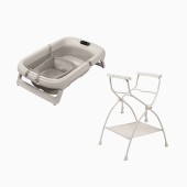 BANHEIRA INDIGO PLUS + SUPORTE ELEGANCE BEIGE
