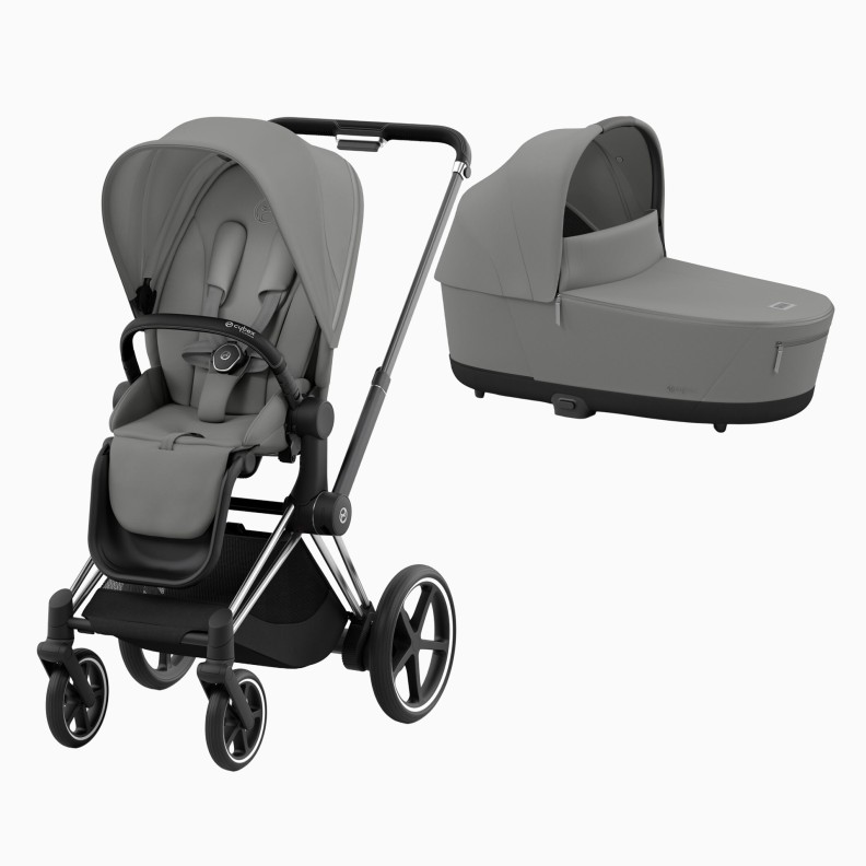 E-PRIAM CHROME BLACK + SEAT PACK + ALCOFA PRIAM LUX