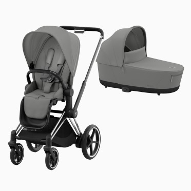 E-PRIAM CHROME BLACK + SEAT PACK + ALCOFA PRIAM LUX