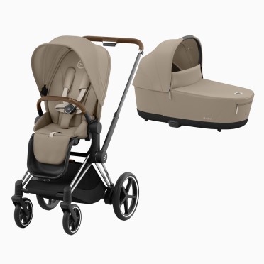 E-PRIAM CHROME BROWN + SEAT PACK + ALCOFA PRIAM LUX